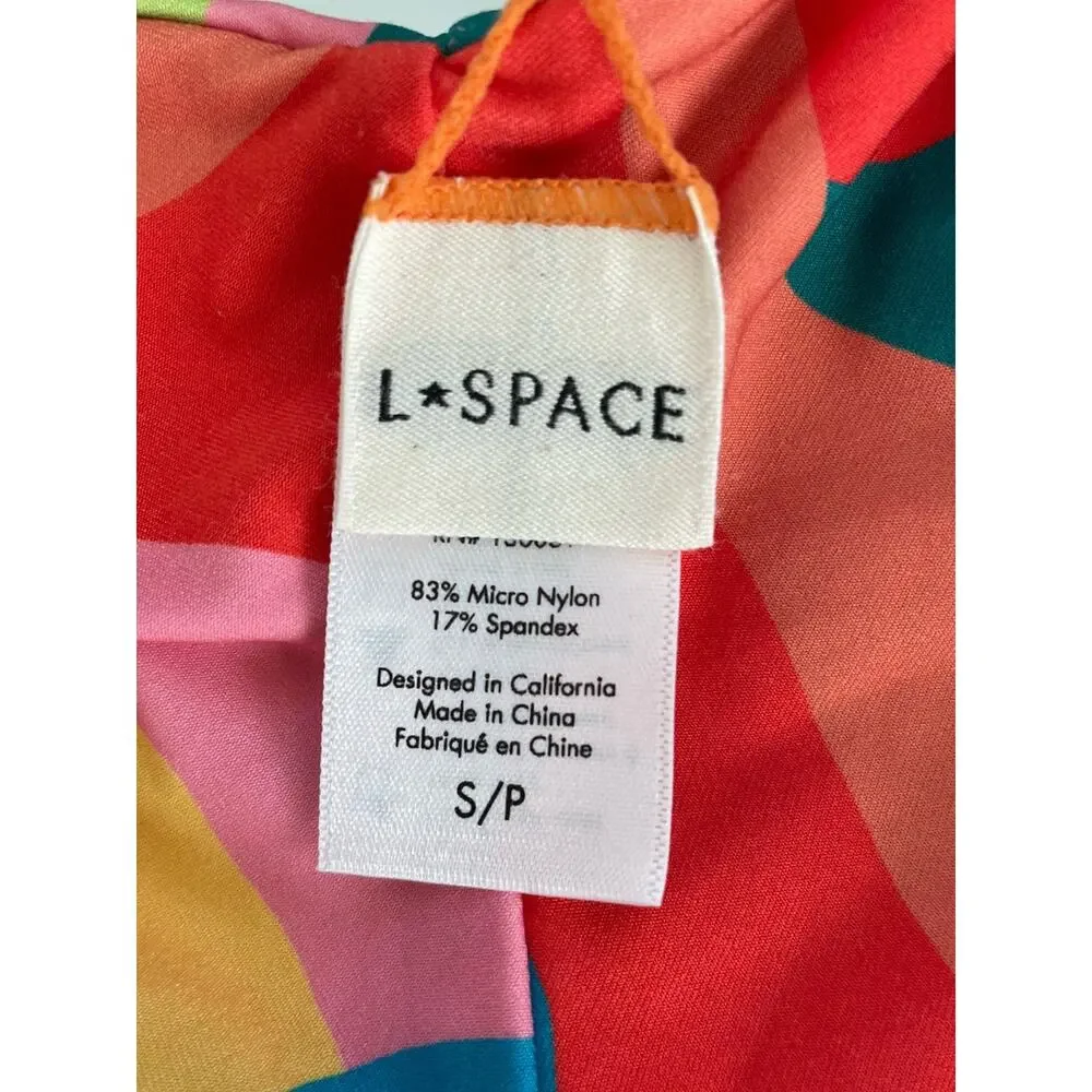 L Space Swim Bikini Bottom Cheeky Print Swimwear Beach Summer
